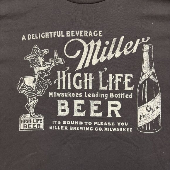 A Delightful Beverage Miller High Life Beer Tee XXL - Picture 2 of 4